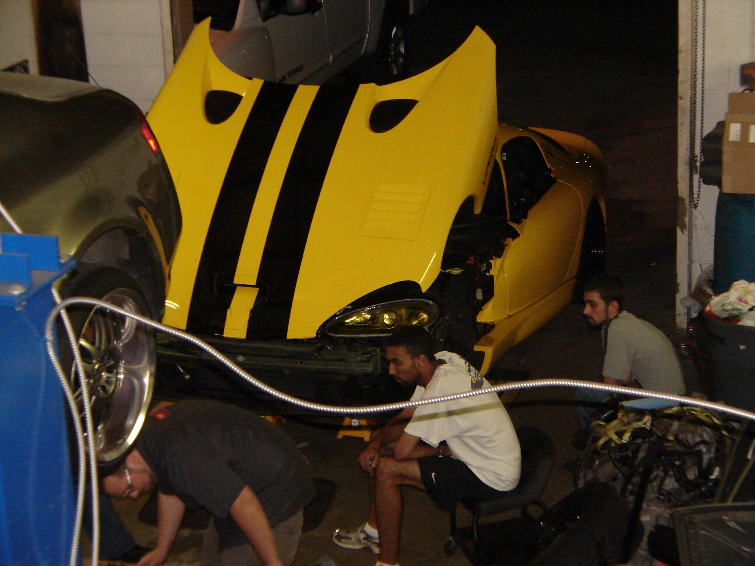 Jason's Dodge Viper getting a custom HID conversion